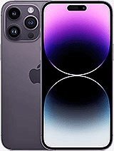 Two smartphones displayed: one showing the front with a screen featuring a purple and black abstract wallpaper, and the other showing the back, highlighting three camera lenses in the top left corner. Both phones are in a dark, sleek color.
