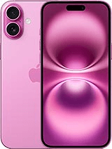 A pink smartphone displayed with both its front and back sides showing. The back features two cameras and the front displays an abstract pink wallpaper.